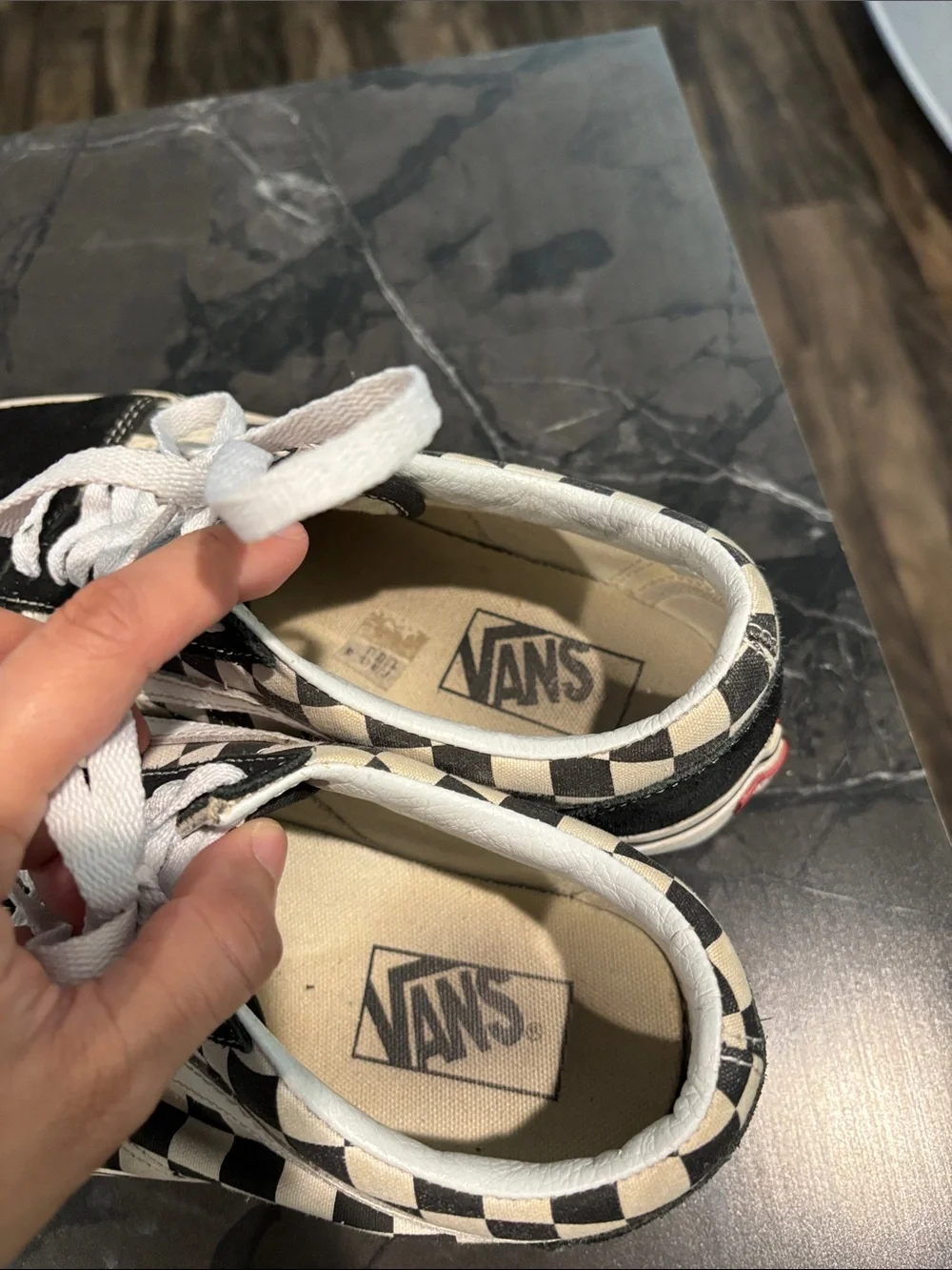 Checkered Platform Vans